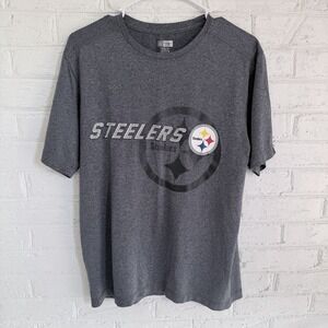 NFL Team Apparel Pittsburgh Steelers TX3 Cool Gray SS T Shirt Size M.‎